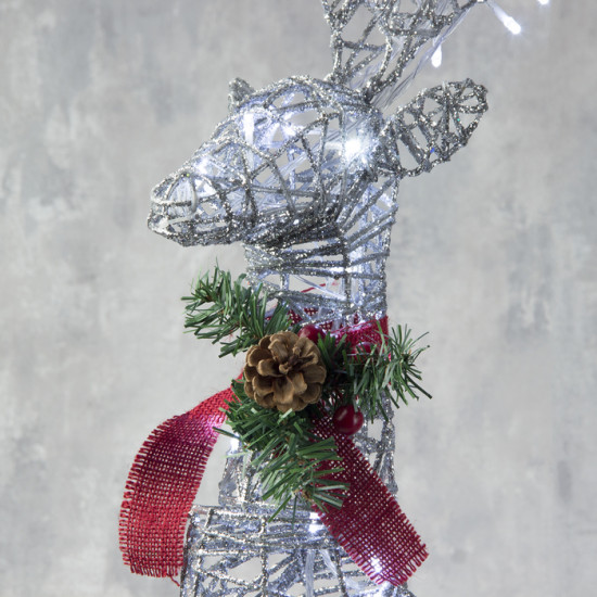 Фигура светодиодная «Олень серебристый»