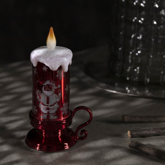 Фигура светодиодная «Свеча с Дедом Морозом»