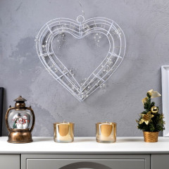 Фигура светодиодная «Сердце с бусинами» - Фото 1