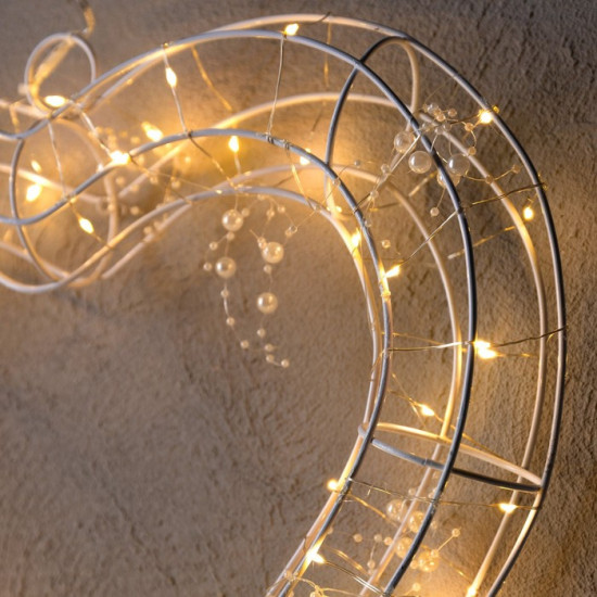 Фигура светодиодная «Сердце с бусинами»