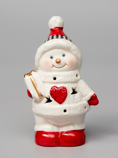 Фигура светодиодная «Снеговичок в свитере»