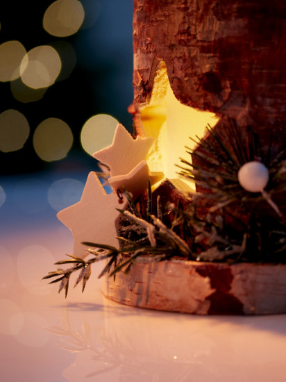 Фигура светодиодная деревянная «Декоративный пень»