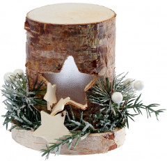 Фигура светодиодная деревянная «Декоративный пень» - Фото 2