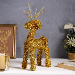 Фигура светодиодная из мишуры «Олень золотистый» - Фото 1