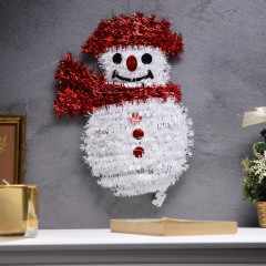 Фигура светодиодная из мишуры «Снеговик» - Фото 1