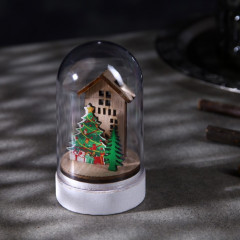 Фигура светодиодная под куполом «Дом и ёлка» - Фото 1