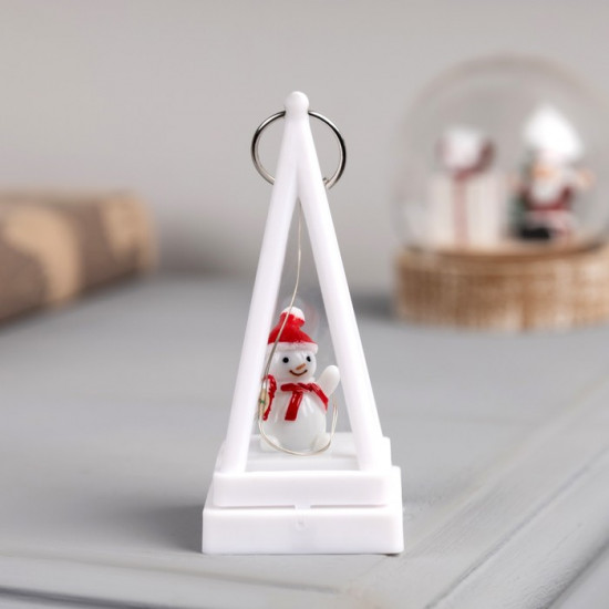 Фигура светодиодная-брелок «Снеговик»