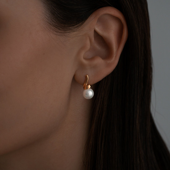 Серьги из серебра с жемчугом