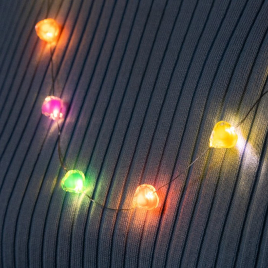 Бусы светодиодные «Сердечки»