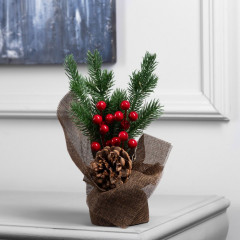 Фигура светодиодная «Елочка и ягоды» - Фото 1