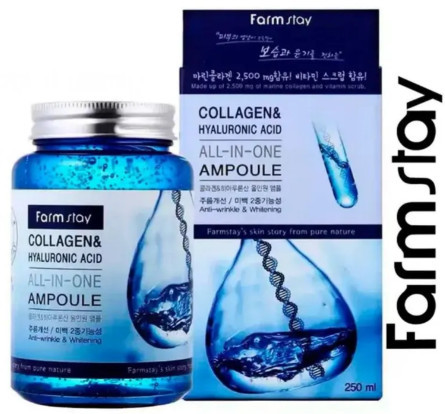 Сыворотка для лица с коллагеном ампульная «Collagen & Hyaluronic Acid All-in-one-Ampoule»