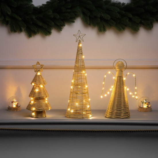 Фигура световая «Ангел плетёный»