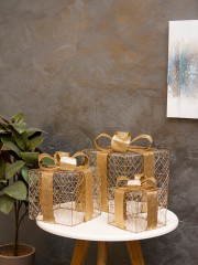 Фигура световая «Кубы золотистые» - Фото 1