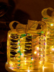 Фигура световая «Подарки цилиндр серые» - Фото 2