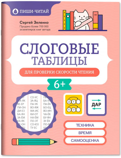 Слоговые таблицы для проверки скорости чтения
