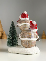 Фигурка светящаяся «Два снеговичка у ёлочки» - Фото 3