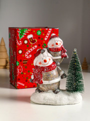 Фигурка светящаяся «Два снеговичка у ёлочки» - Фото 5