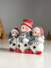 Фигурка светящаяся «Три снеговичка» - Фото 4