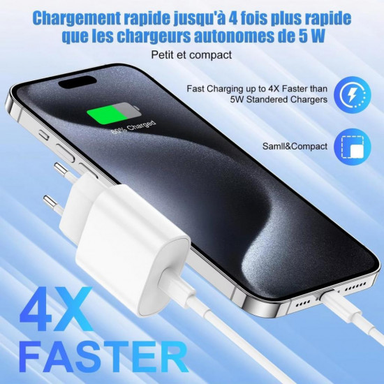Адаптер 20W для iPhone/Android