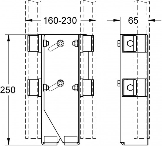 Крепеж для свободностоящей инсталляции