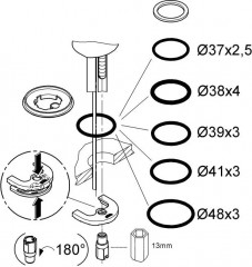 Набор крепежный для смесителя - Фото 2