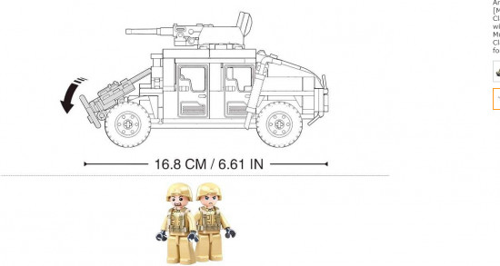 Конструктор пластиковый «Model Bricks Humvee H1»