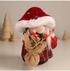 Фигурка «Бабуся-мухомор с новогодней корзиной» - Фото 2