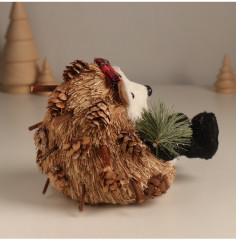 Фигурка «Ёжик с еловой веточкой и бантиком на голове» - Фото 2