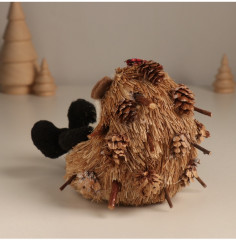 Фигурка «Ёжик с еловой веточкой и бантиком на голове» - Фото 3