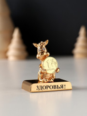 Фигурка «Лошадка с монеткой на подставке и с пожеланием: Здоровья» - Фото 1