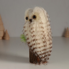 Фигурка «Пушистик. Совушка белая на пеньке» - Фото 4