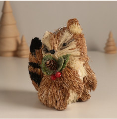 Фигурка новогодняя «Енотик с новогодними веточками» - Фото 4