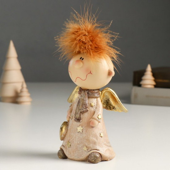 Фигурка «Ангелочек Афоня в наряде со звёздами, с сердцем»