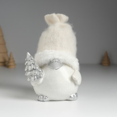 Фигурка «Воробушек в шапке с серебристой ёлкой» - Фото 1