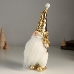 Фигурка «Дед Мороз в золотом колпаке, с ёлочкой» - Фото 3