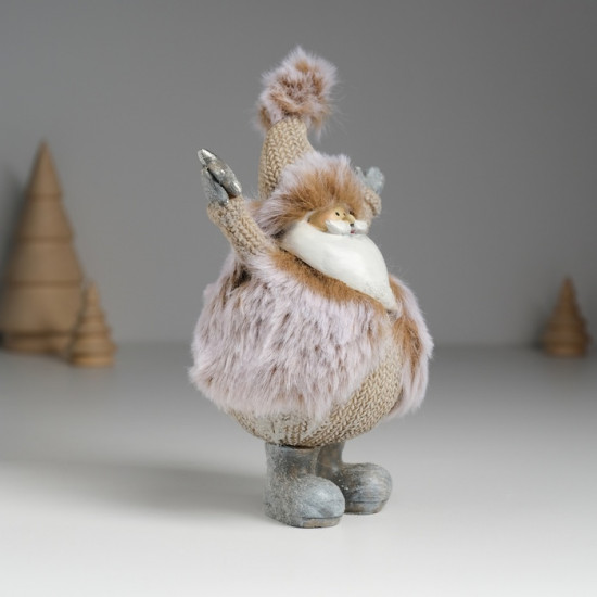 Фигурка «Дед Мороз в меховой шубе, со звездой»