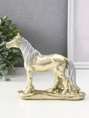 Фигурка «Лошадь золотая с серебристой гривой» - Фото 1
