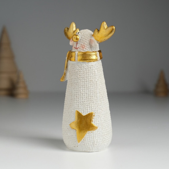 Фигурка «Олень из мешковины в шарфике»