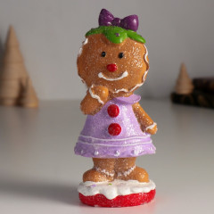Фигурка «Пряничка в сиреневом платье с бантиком» - Фото 1