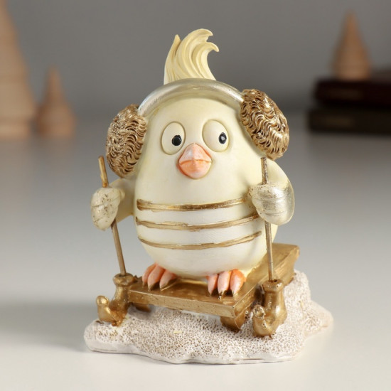 Фигурка «Птенчик с хохолком в наушниках»