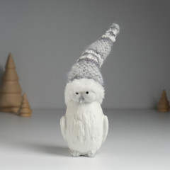 Фигурка «Птица пучеглазая в серой шапке» - Фото 1