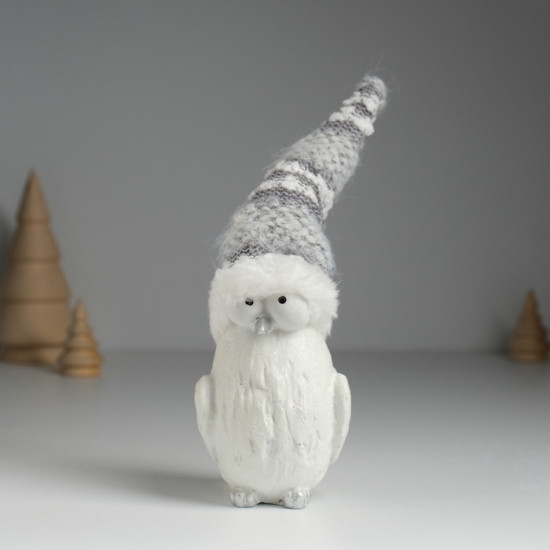 Фигурка «Птица пучеглазая в серой шапке»