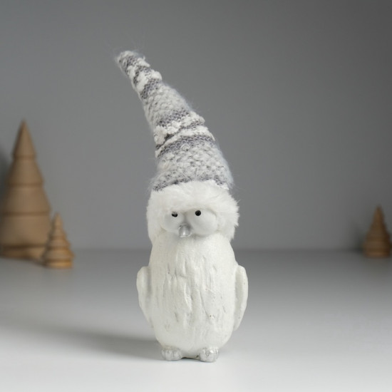 Фигурка «Птица пучеглазая в серой шапке»