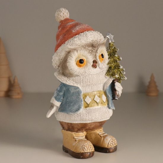 Фигурка «Совёнок в свитере с ромбами»