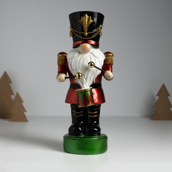 Фигурка «Щелкунчик-гусар в красном мундире с барабаном»