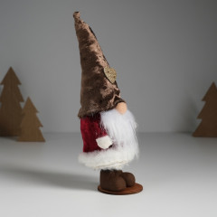 Фигурка «Гномик в красной шубке и колпаке с сердечком» - Фото 1