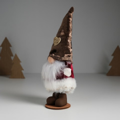 Фигурка «Гномик в красной шубке и колпаке с сердечком» - Фото 2