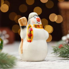 Фигурка «Снеговик с метлой» - Фото 1