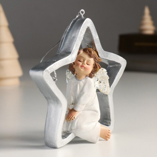 Фигурка-подвеска «Ангелочек на звёздочке»