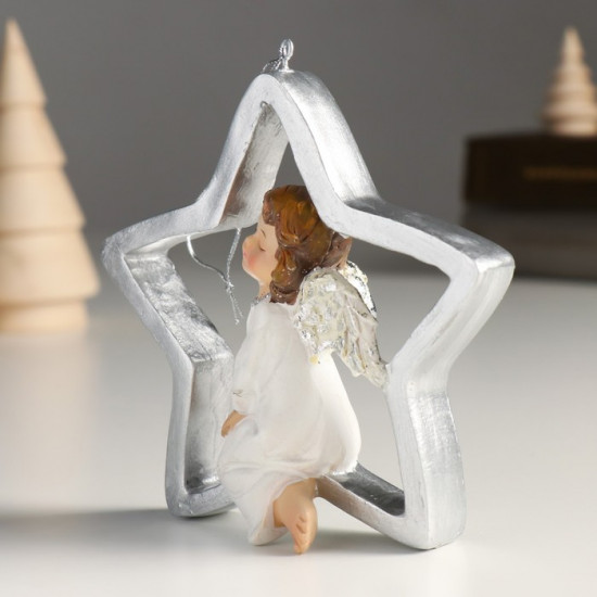 Фигурка-подвеска «Ангелочек на звёздочке»